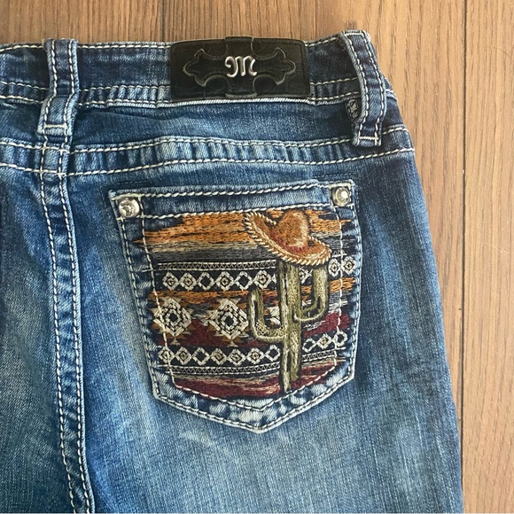 Miss Me Womens Cactus Sombrero Chloe Boot Cut Jeans Embroidered Women’s Sz 29 - Picture 8 of 16